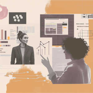 Business team analyzing research and development strategy.